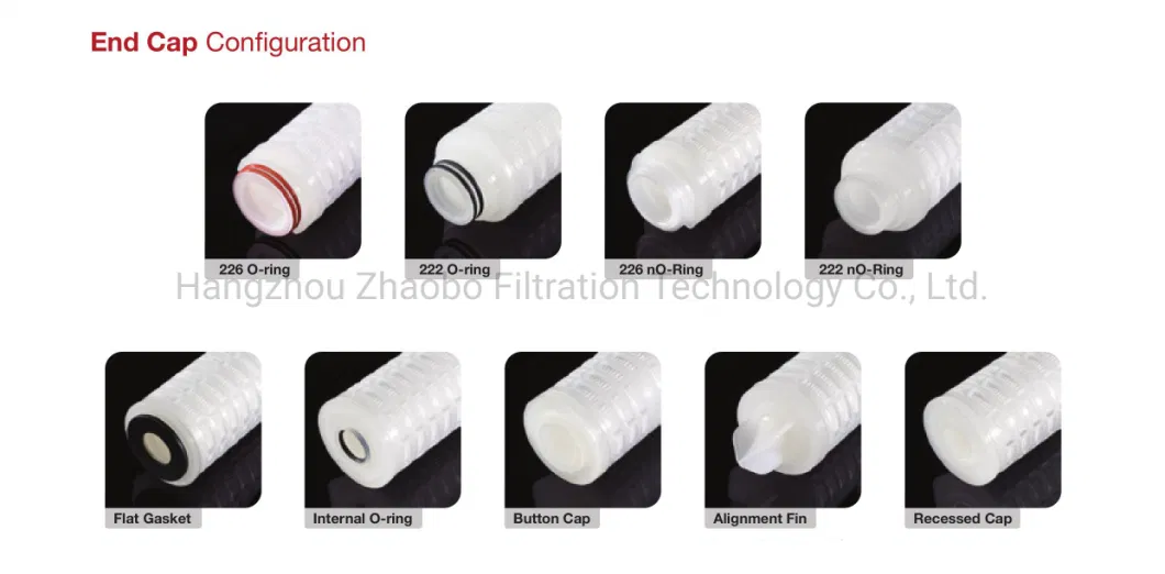 Wholesale PP/Pes/PTFE/PVDF/Nylon Pleated Filter Cartridge 0.2 Micron 5/10/20/30/40&quot; Industrial Hydrophobic PTFE Air Oil Water Treatment Filter Code 7 Soe DOE