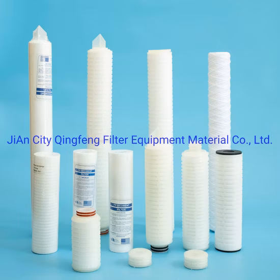 High Performance Absolute Hydrophobic Water Filter Cartridge 0.01/0.1 Micron PTFE Pleated for Compressed Air Gas Fermentation with Micropore Membrane PP Filter
